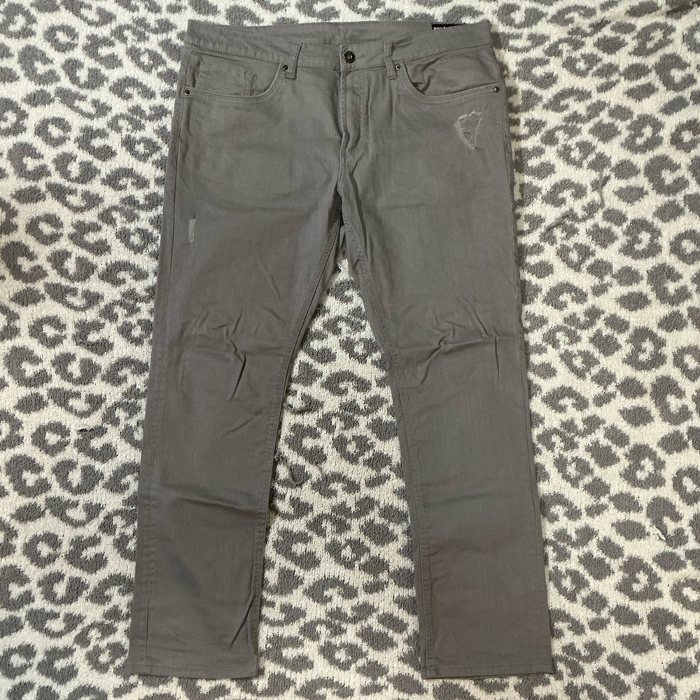Buffalo David Bitton Men's Gray Slim Jeans Ash X 36 x 32 Stretch